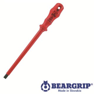 Schlitzschraubendreher Serie 714 8 x 175 mm isoliert, Beargrip