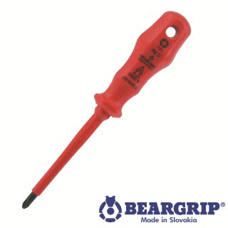 Kreuzschraubendreher Serie 716 PD 0 x 60 mm isoliert, Beargrip